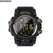 Load image into Gallery viewer, SENBONO Smart Watch EX16S 5ATM Waterproof smartwatch Remote Control Fitness Watch Bluetooth Activity Tracker Sport Watch