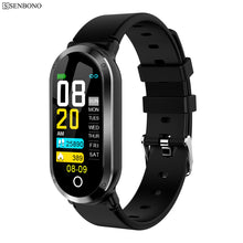 Load image into Gallery viewer, SENBONO T1 Smart band women Sport Activity Fitness tracker heart rate monitor Fitness bracelet Waterproof wristband for IOS