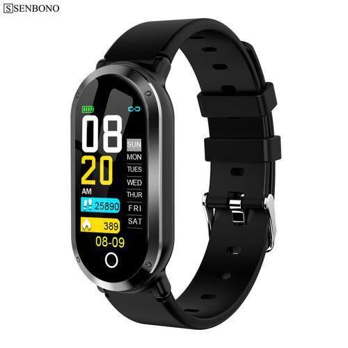 SENBONO T1 Smart band women Sport Activity Fitness tracker heart rate monitor Fitness bracelet Waterproof wristband for IOS