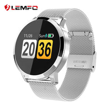 Load image into Gallery viewer, LEMFO Q8 1.0 Inch OLED Smart Watch Women Waterproof Fitness Bracelet Smartwatch 30 Days Standby For Android IOS Metal Strap