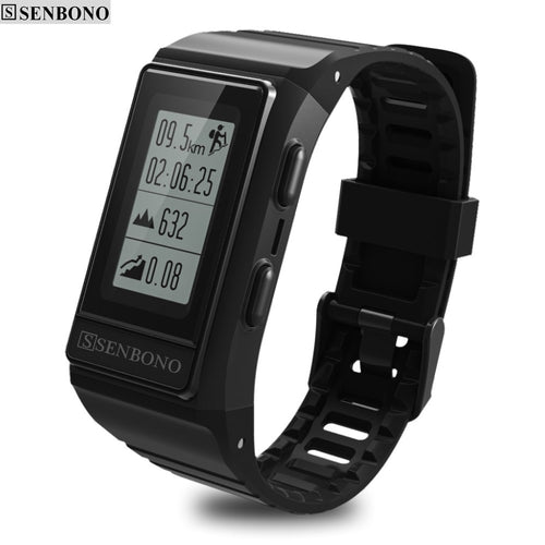 SENBONO  S909 GPS Tracker Smart Band Heart Rate Monitor Fitness Tracker  IP68 Waterproof Wristbands  Outdoor Display Screen